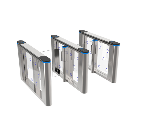 kopen Moderne stijl geïntegreerd ontwerp Swing Gate Draaiwielen Roestvrij staal kantoorbeveiliging poorten online manufacture