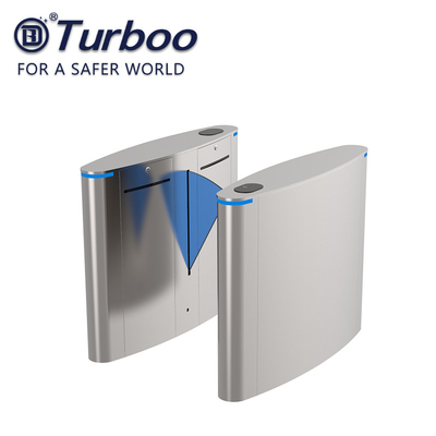 Toegangscontrole Stainless Steel Flap Barrier Gate voor snelle doorgang in het kantoorgebouw