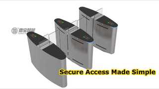 Bekijk de B608 Flap Barrier Tourniquet ID-kaart Barcode Veiligheid Toegangscontrole Tourniquet Poortdemo